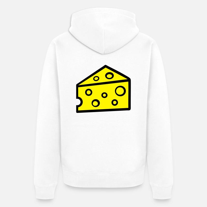 Käse - Unisex Premium Bio Zip Hoodie - Weiß
