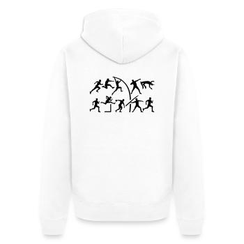 Decathlon - Unisex Premium Organic Zip Hoodie - white - Back - Thijin (182cm)