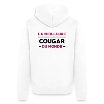 Cougar / / Sexe / Sexy / Porno / Coquin - Veste à capuche bio Premium Unisexe - blanc - Dos - Thijin (182cm)