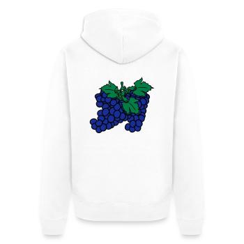 beaucoup de raisin raisins récolte du vin savoureu - Veste à capuche bio Premium Unisexe - blanc - Dos - Thijin (182cm)