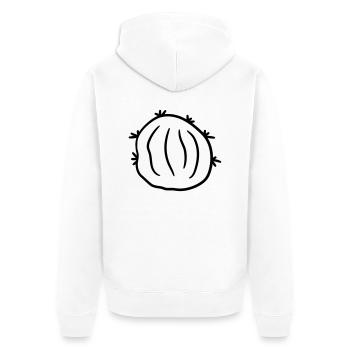 action ball football small round sweet cute c - Unisex Premium Organic Zip Hoodie - white - Back - Thijin (182cm)