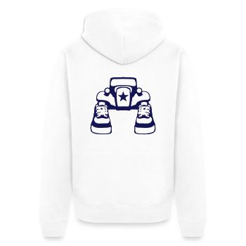 altes auto traktion schuhe 0 - Veste à capuche bio Premium Unisexe - blanc - Dos - Thijin (182cm)