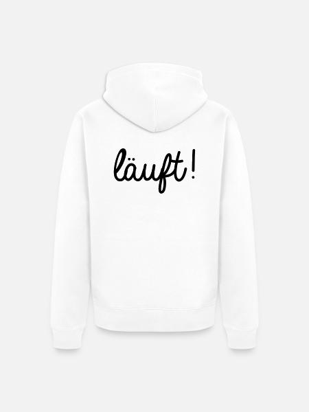 laeuft - Unisex Premium Bio Zip Hoodie - Weiß