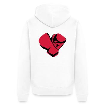 Boxing gloves - Unisex Premium Organic Zip Hoodie - white - Back - Thijin (182cm)