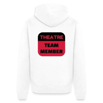 Theater / Theatre / Theaterleute / Schauspieler - Unisex Premium Bio Zip Hoodie - Weiß - Hinten - Thijin (182cm)
