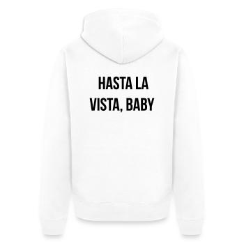 Cinema / Film / Zitat / TV-Serie - Unisex Premium Bio Zip Hoodie - Weiß - Hinten - Thijin (182cm)