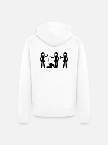 bachelorette girls - Unisex Premium Bio Zip Hoodie - Weiß