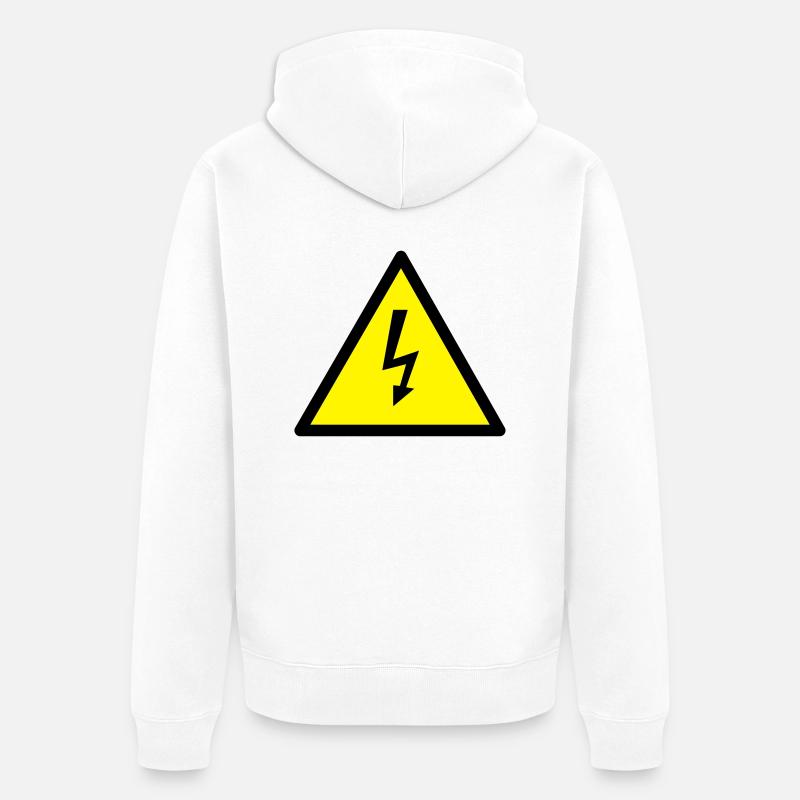 strom - Unisex Premium Bio Zip Hoodie - Weiß