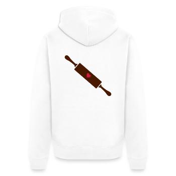 coeur de rouleau de cuisson - Veste à capuche bio Premium Unisexe - blanc - Dos - Thijin (182cm)