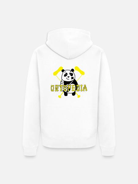 Panda Orthopedics - Unisex Premium Organic Zip Hoodie - white