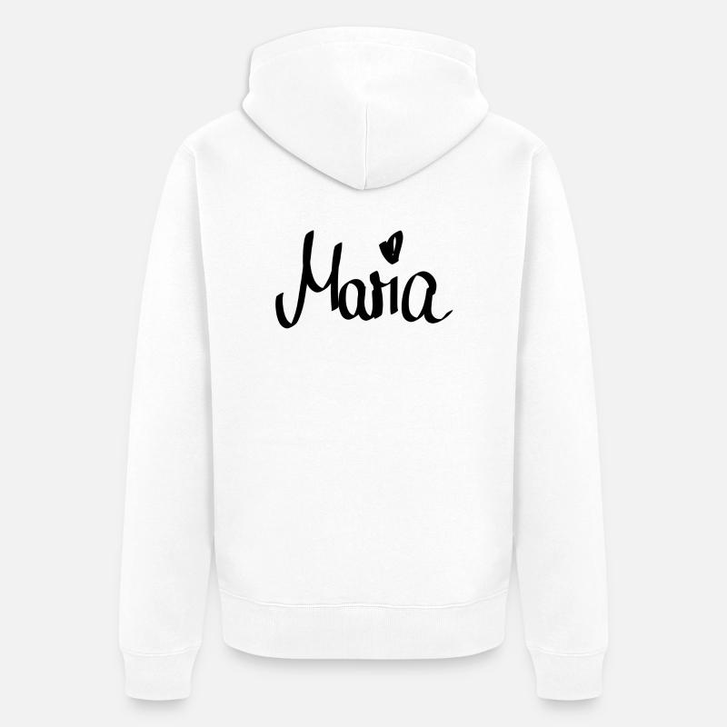 maria - Veste à capuche bio Premium Unisexe - blanc