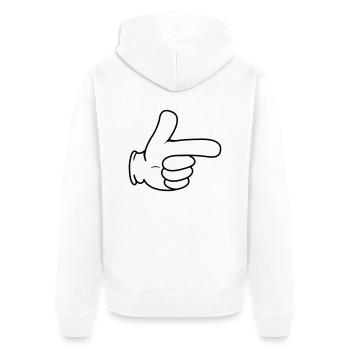 Main index - Veste à capuche bio Premium Unisexe - blanc - Dos - Thijin (182cm)