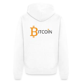 Bitcoin - Veste à capuche bio Premium Unisexe - blanc - Dos - Thijin (182cm)