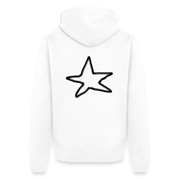 Étoiles Paillettes Starlette Vecteur Dessiné 1 - Veste à capuche bio Premium Unisexe - blanc - Dos - Thijin (182cm)