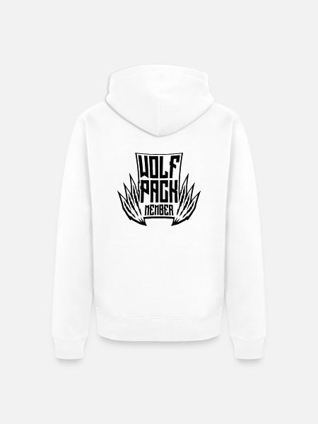 Team Wolf Pack - Unisex Premium Bio Zip Hoodie - Weiß
