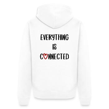 everything is connected love connection relationship - Unisex Premium Organic Zip Hoodie - white - Back - Thijin (182cm)