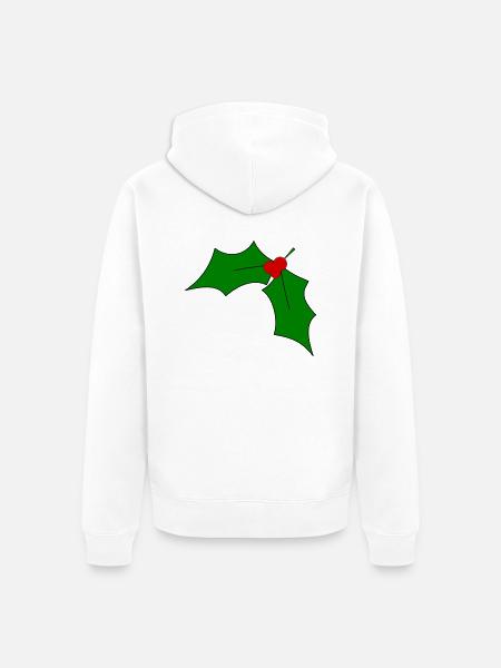 Mistelzweig - Unisex Premium Bio Zip Hoodie - Weiß