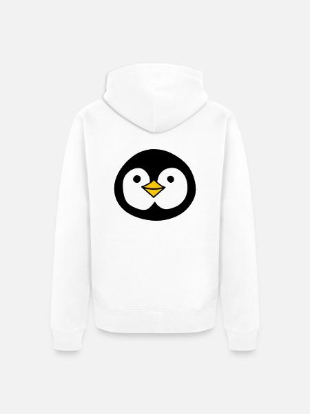 Pingouin mignon - Veste à capuche bio Premium Unisexe - blanc