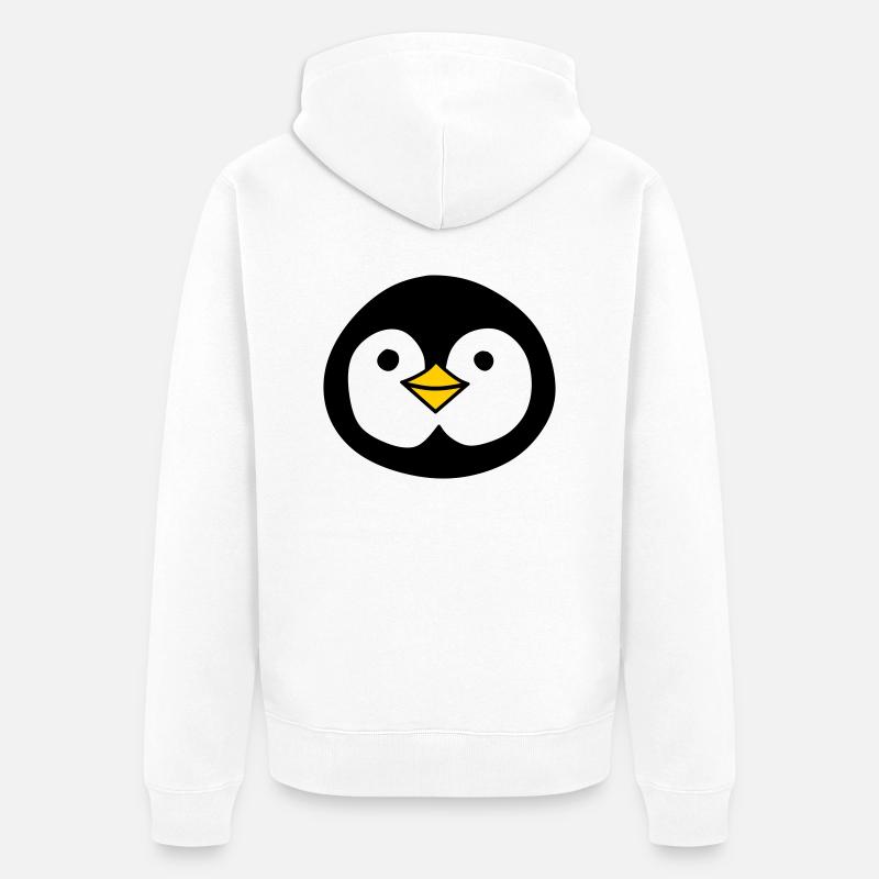 Pingouin mignon - Veste à capuche bio Premium Unisexe - blanc