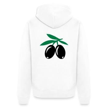 Olives - Veste à capuche bio Premium Unisexe - blanc - Dos - Thijin (182cm)