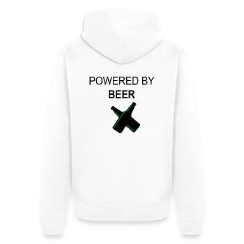 Beer Beer Wine Vino Party - Unisex Premium Organic Zip Hoodie - white - Back - Thijin (182cm)