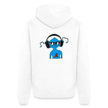 Juk le singe - Veste à capuche bio Premium Unisexe - blanc - Dos - Thijin (182cm)