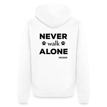Dog Hund - Unisex Premium Bio Zip Hoodie - Weiß - Hinten - Thijin (182cm)
