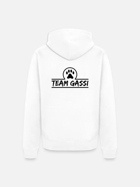 team gassi - Unisex Premium Bio Zip Hoodie - Weiß