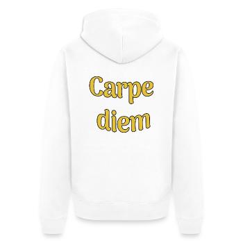 Carpe diem - Veste à capuche bio Premium Unisexe - blanc - Dos - Thijin (182cm)