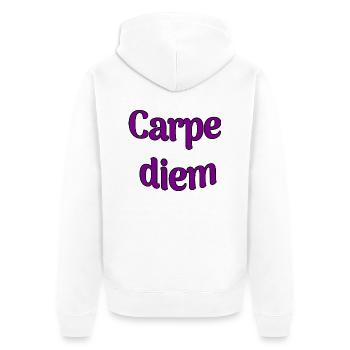 Carpe diem - Veste à capuche bio Premium Unisexe - blanc - Dos - Thijin (182cm)