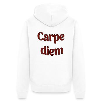 Carpe diem - Veste à capuche bio Premium Unisexe - blanc - Dos - Thijin (182cm)