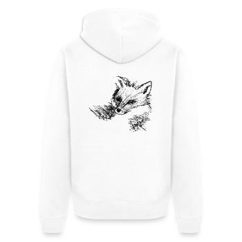 Renard - Veste à capuche bio Premium Unisexe - blanc - Dos - Thijin (182cm)