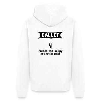 Dancing Dance Music - Unisex Premium Organic Zip Hoodie - white - Back - Thijin (182cm)