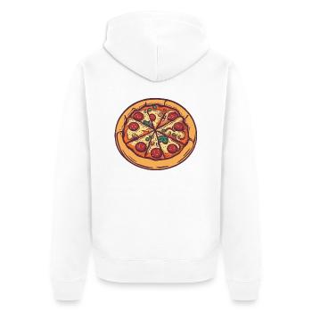 Pizza Pizza Maker Pizza Food Gift Idea - Unisex Premium Organic Zip Hoodie - white - Back - Thijin (182cm)