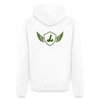 Armoiries L - Veste à capuche bio Premium Unisexe - blanc - Dos - Thijin (182cm)