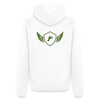 Armoiries n— - Veste à capuche bio Premium Unisexe - blanc - Dos - Thijin (182cm)