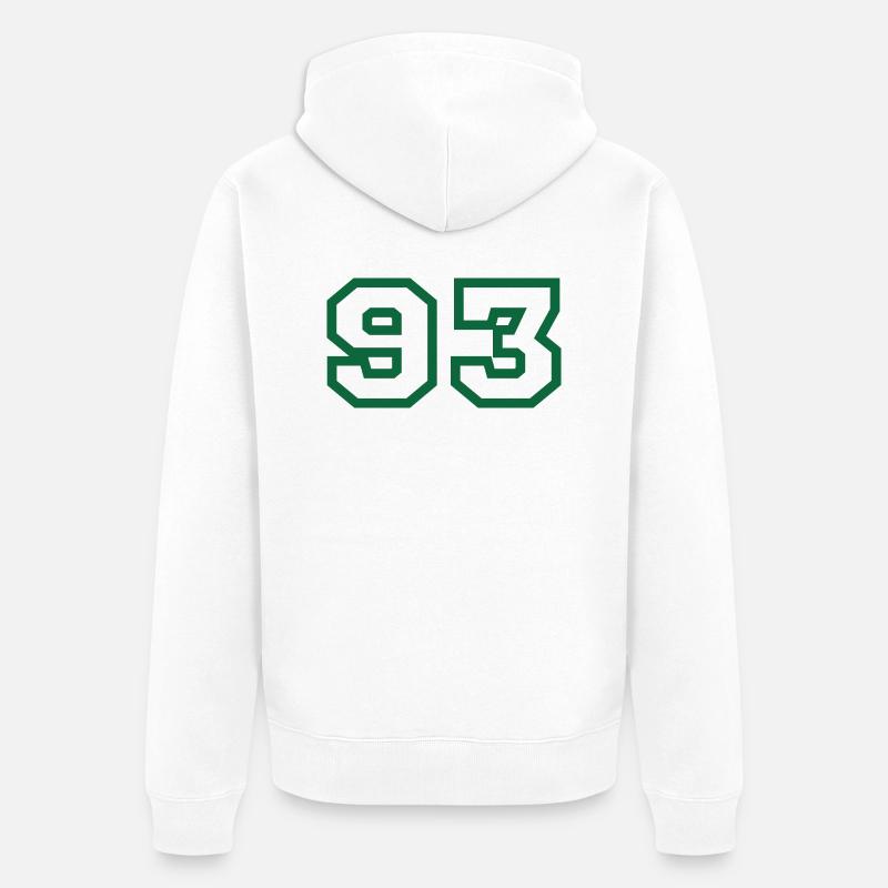 Numéro 93 sport - Veste à capuche bio Premium Unisexe - blanc