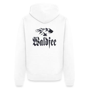 Waldfee - Unisex Premium Bio Zip Hoodie - Weiß - Hinten - Thijin (182cm)