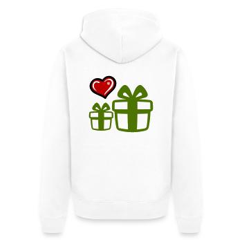 Cadeau - Veste à capuche bio Premium Unisexe - blanc - Dos - Thijin (182cm)