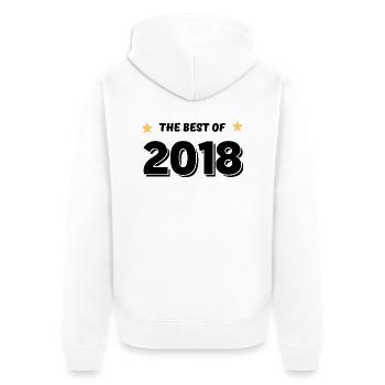 Best of 2018 - Unisex Premium Organic Zip Hoodie - white - Back - Thijin (182cm)