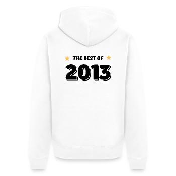 Das Beste aus 2013 - Unisex Premium Bio Zip Hoodie - Weiß - Hinten - Thijin (182cm)