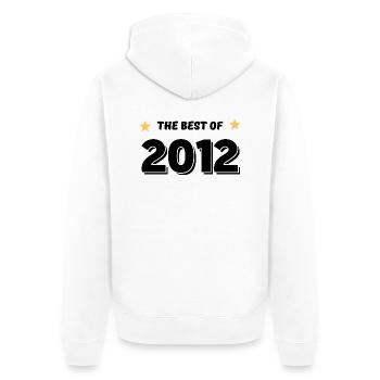 Das Beste aus 2012 - Unisex Premium Bio Zip Hoodie - Weiß - Hinten - Thijin (182cm)
