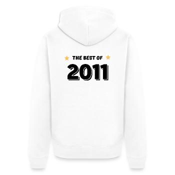 Das Beste aus 2011 - Unisex Premium Bio Zip Hoodie - Weiß - Hinten - Thijin (182cm)