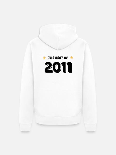 Best of 2011 - Unisex Premium Organic Zip Hoodie - white