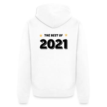 Best of 2021 - Unisex Premium Organic Zip Hoodie - white - Back - Thijin (182cm)