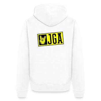 Jga Junggesellenabschied - Unisex Premium Bio Zip Hoodie - Weiß - Hinten - Thijin (182cm)