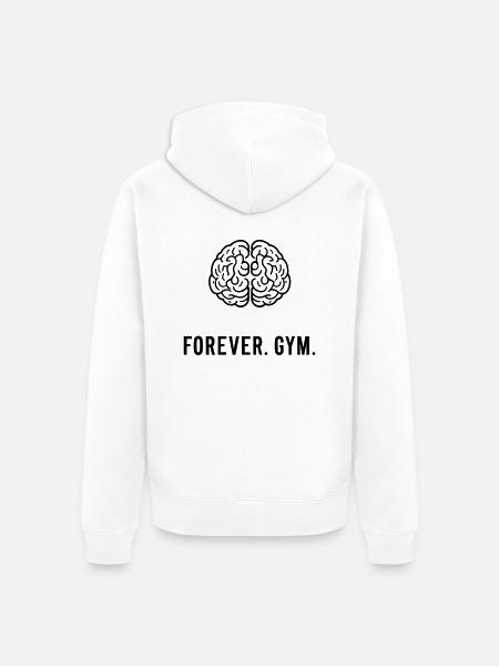 FOREVER. GYM. - Unisex Premium Bio Zip Hoodie - Weiß