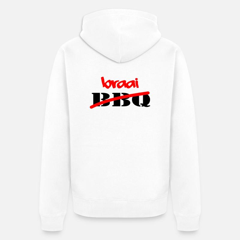 Braai Non BBQ - Veste à capuche bio Premium Unisexe - blanc