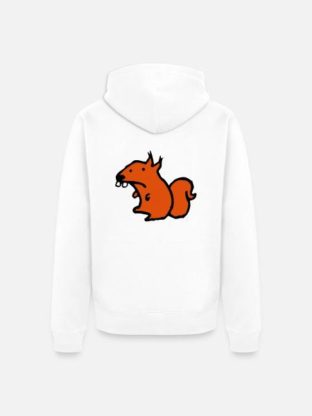 Écureuil - Veste à capuche bio Premium Unisexe - blanc