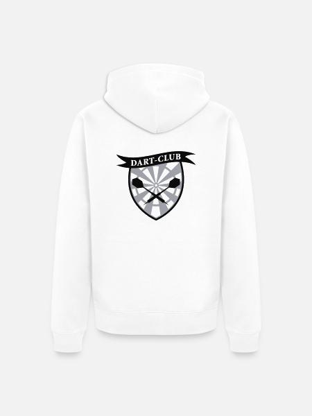 Dart Club 2 - zweifarbig - Unisex Premium Bio Zip Hoodie - Weiß